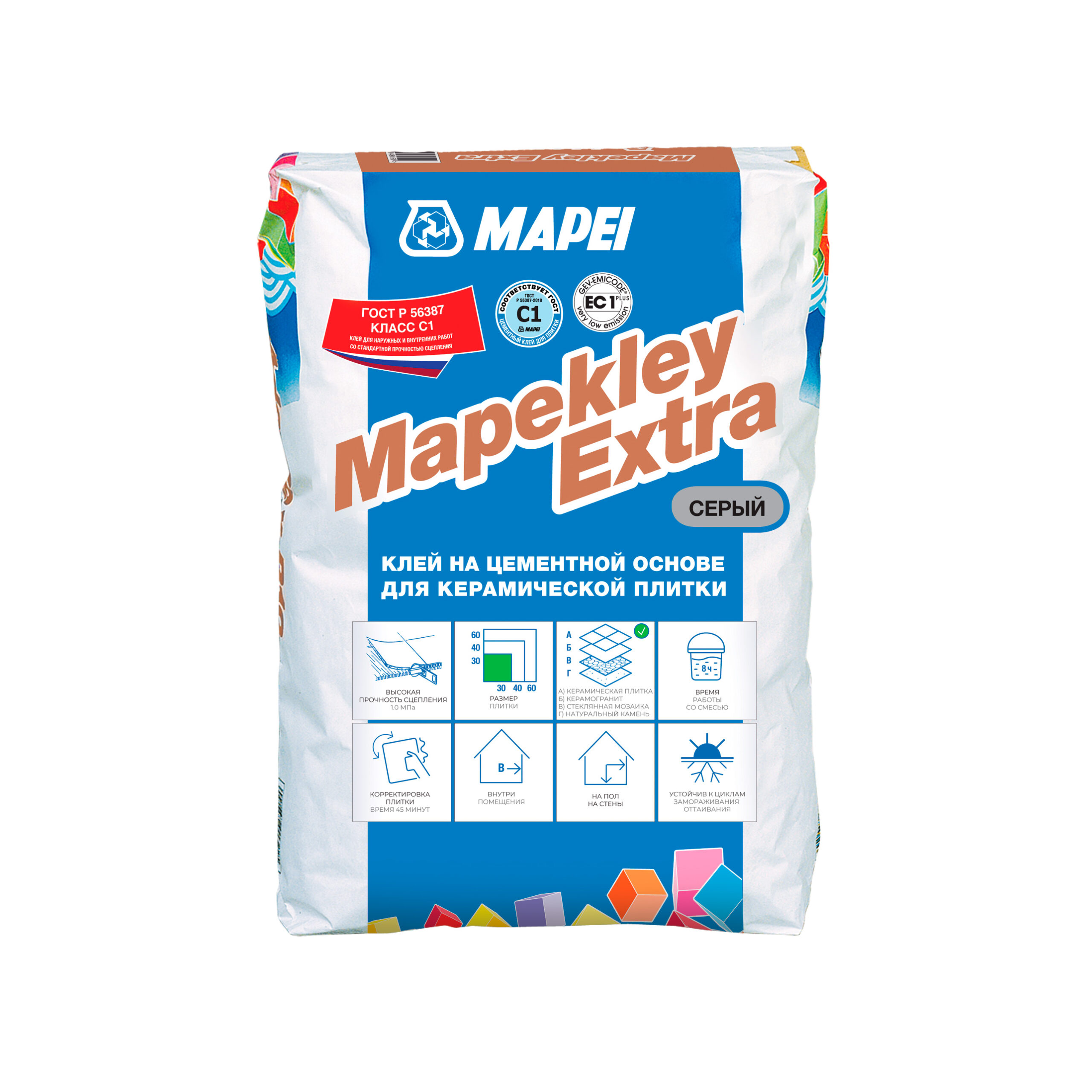 Клей цементный MAPEKLEY EXTRA